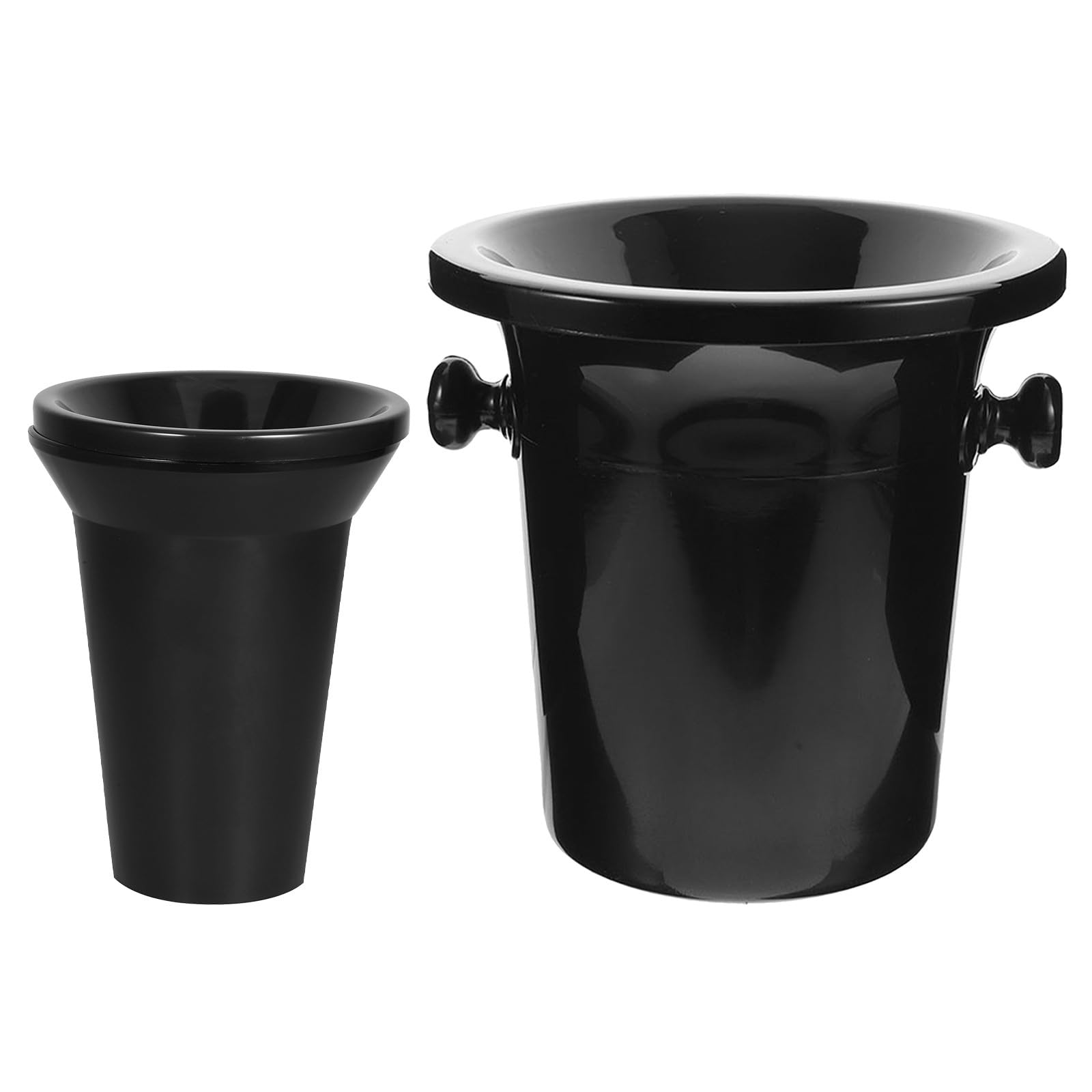 Kichvoe 2pcs Spittoon Wine Tasting Dump Bucket with Removalbe Lid for Cocktails Whiskey Tobacco - Food Safe Ice Buckets for Home Use