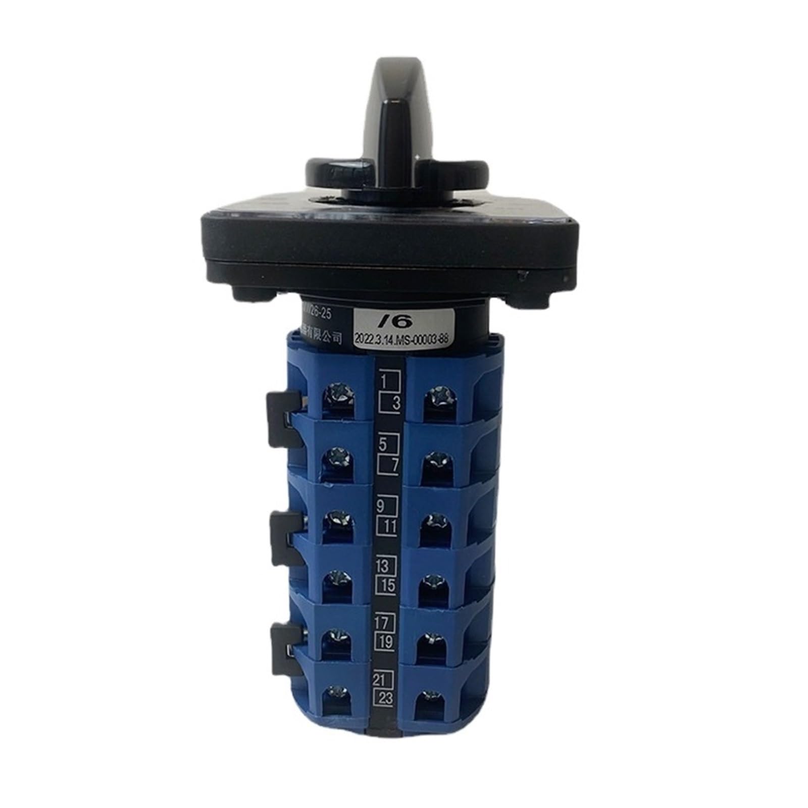 YWZVBSDCS LW26-25 Rotary Cam Switch 64X64mm Panel 690V 25A 6 Poles 10 Position