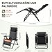 Warmiehomy Sonnenliege klappbar, Liegestuhl, 200KG Belastbar Zero Gravity Chair mit Kissen Unterstützung Getränkehalter, Extra Breit Verstellbare Gartenliege für Balkon Strand, Patio, Pool, Schwarz