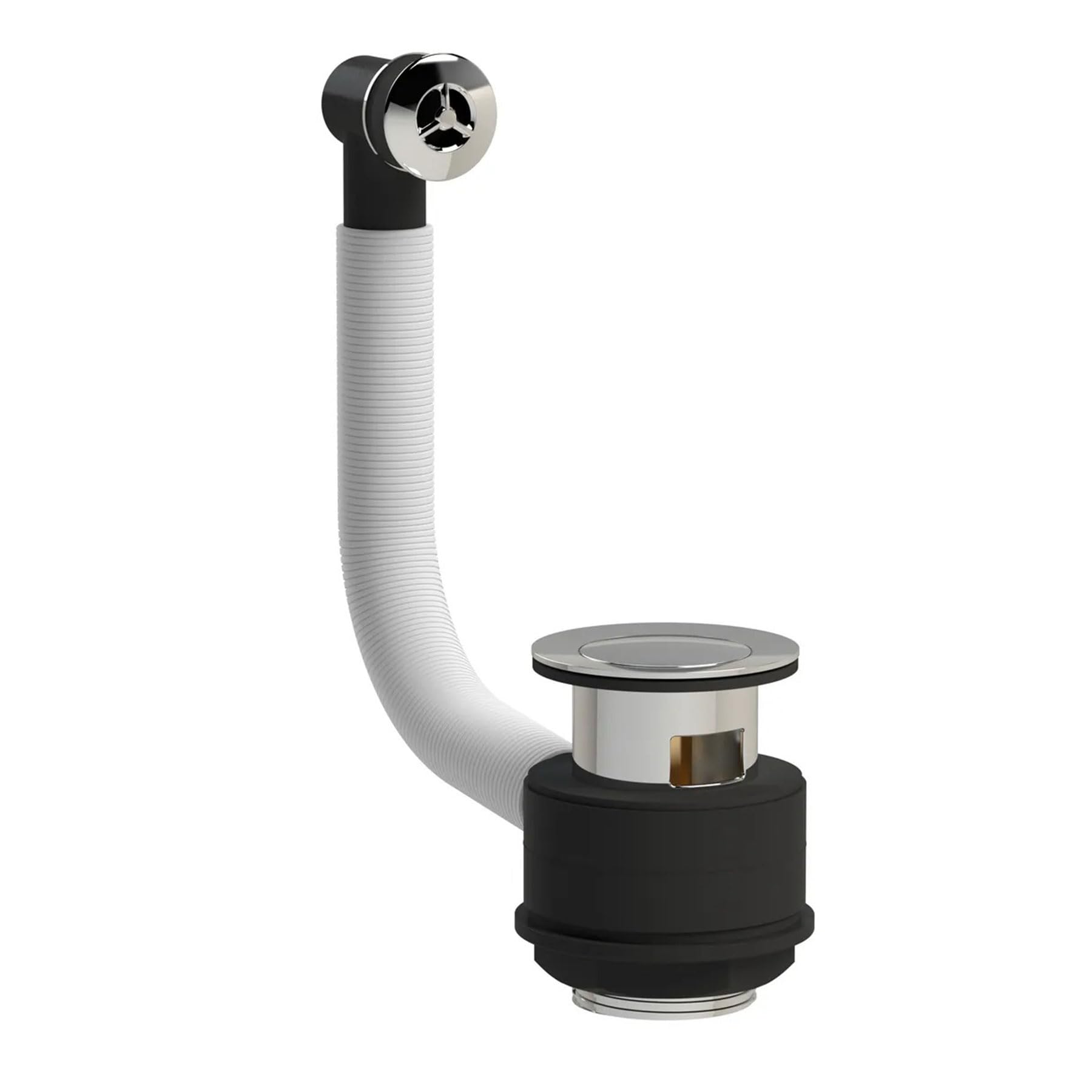 Chrome Plated Pop-Up Stone Basin Waste with Integrated Overflow Kit
