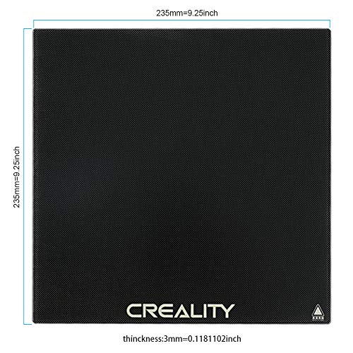 Creality Authentic Ender 3 Tempered Glass Bed Platform Carbon Silicon Glass Heated Bed Build Plate Surface Print Bed for Ender 3/ Ender 3 Pro/Ender 5 / CR-20 Pro 3D Printer, 235x235x3mm - Thumbnail 4