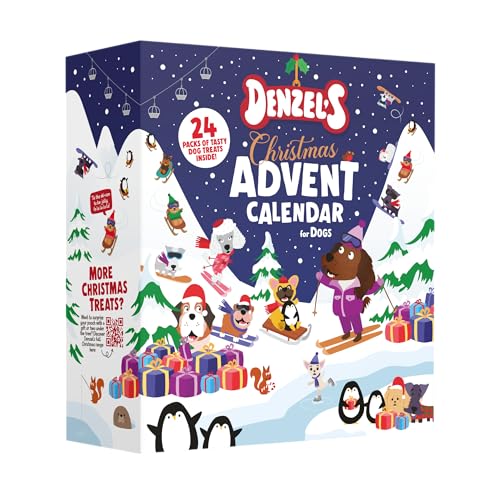 Denzel's Jumbo Christmas Dog Advent Calendar 2025 - All Natural Christmas Dog Treats - 292g