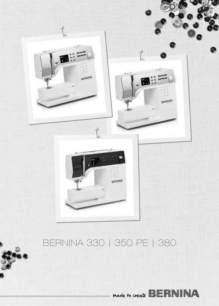 Instruction Manual for Bernina 330 350PE 380 Sewing Machine