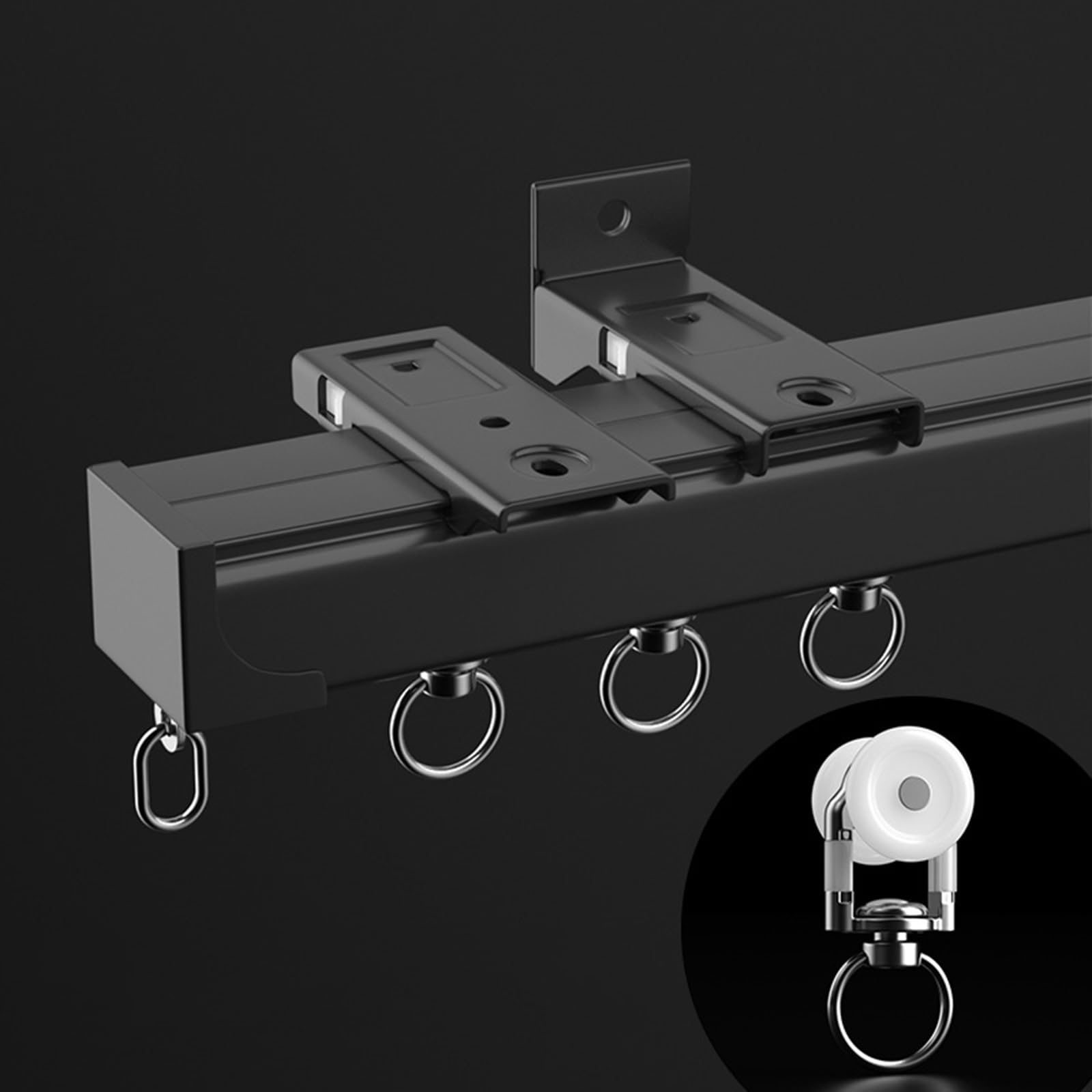 Heavy Duty Aluminium Curtain Rail Track System, 90 Degree Corner Bend for L Shape U Shape, Ceiling or Wall Mount Room Divider Solution