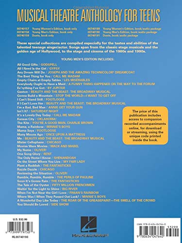 Musical Theatre Anthology for Teens: Young Men's Edition (Vocal Collection) - Book/Online Audio - Image 2