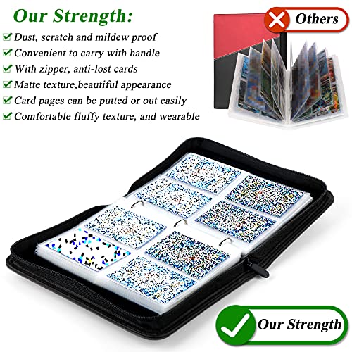 image for IDJWVU Baseball Trading Cards Binder Album with Sleeves for 400 Cards,