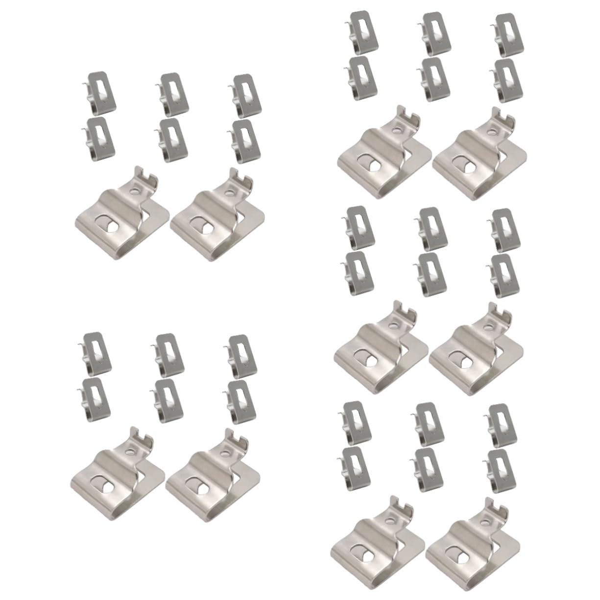 NUOBESTY 5 Set Fibbia Della Vita Utensile Chiave Gancio Per Clip Da Cintura Per Utensili Elettrici Attrezzo Gancio Per Cintura Degli Attrezzi Clip Della Cintura Di Metallo Argento 8 Pezzi*5