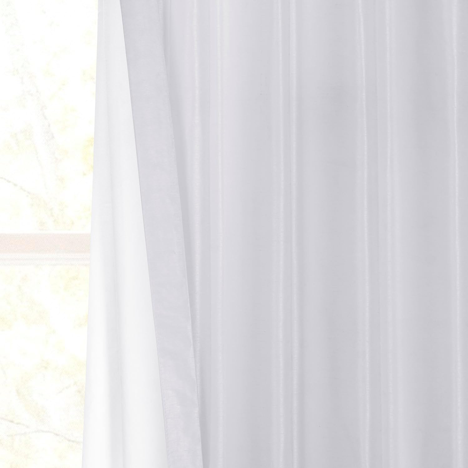 HPD Half Price Drapes Extra Wide Faux Silk Blackout Curtains 96 Inches Long for Bedroom & Living Room Vintage Textured Blackout Curtain (1 Panel), 100W x 96L, Ice