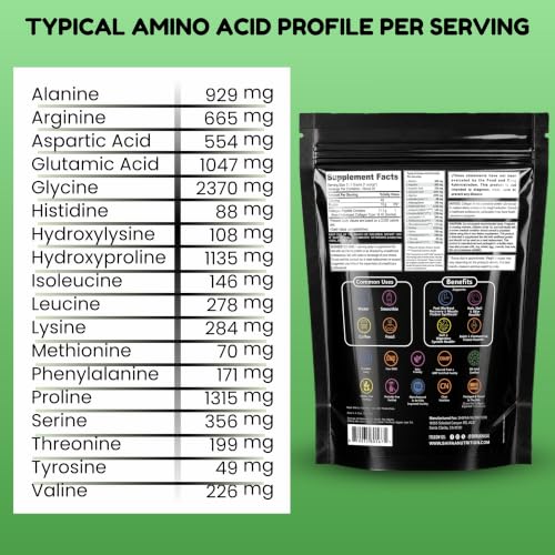 Image of Halal Collagen Peptides Powder Grass Fed & Pasture Raised, 10oz Pouch - 25 Servings. Keto-Friendly & Non-GMO. Gluten-Free Hydrolyzed Collagen for Women & Men. Hair, Skin, & Nails Support, Unflavored.