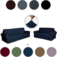 Vista 2 de Golden Quality Bedding 2 fundas para sofá y sofá biplaza elásticas en 4 direcciones para adaptarse a la funda protector de muebles con espumas