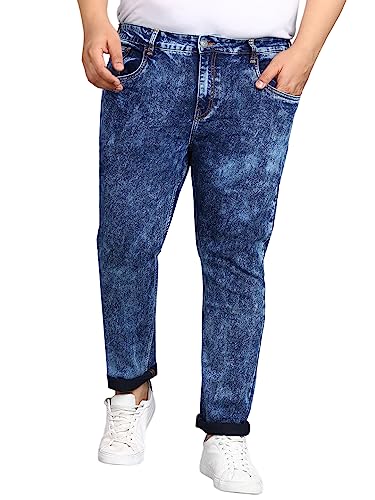 Image of Urbano Plus Men's Regular Fit Washed Jeans Stretchable