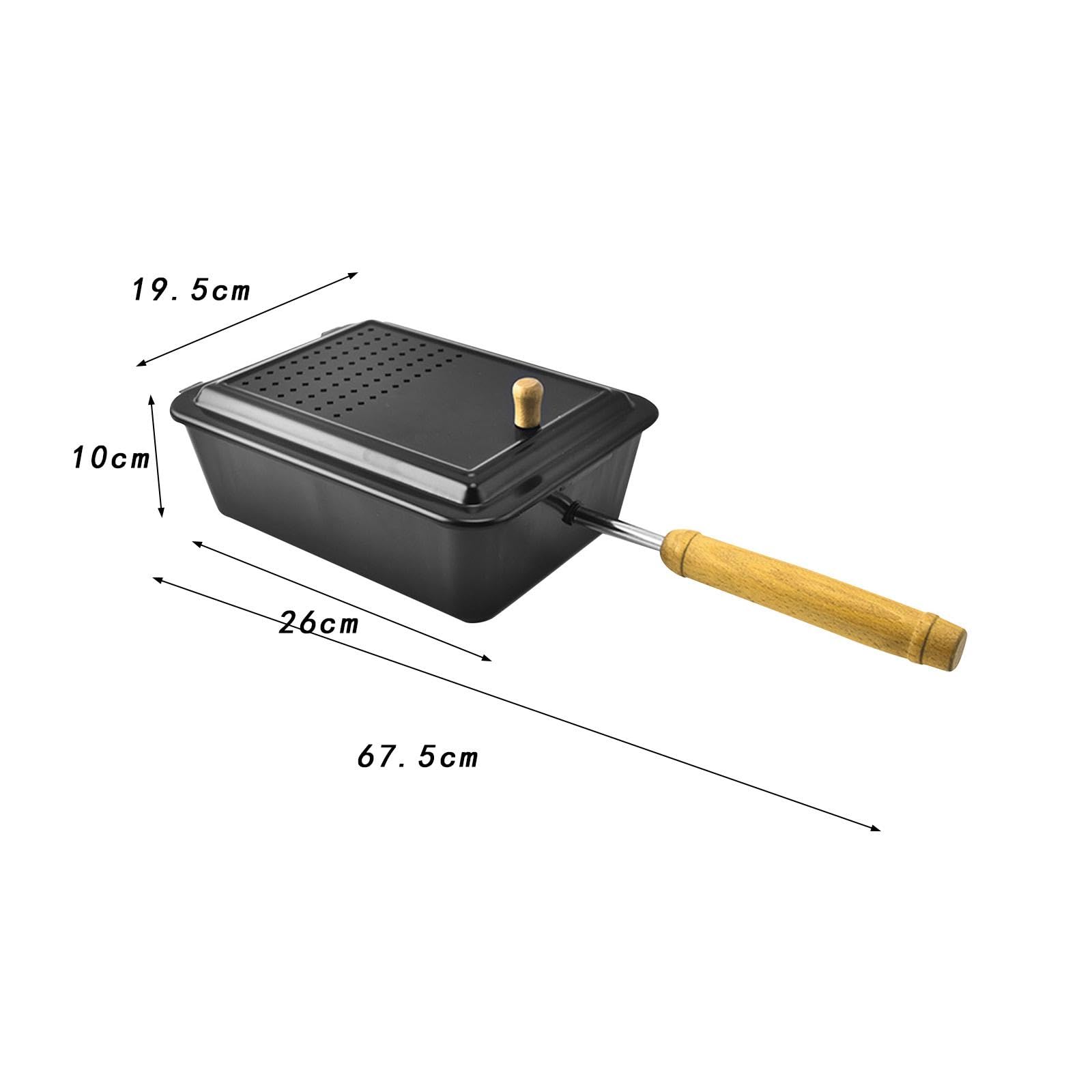 F Fityle Fogata para Hacer Palomitas de maíz, sartén para Palomitas de maíz, Olla Antiadherente portátil con Mango cómodo, Herramienta para Barbacoa,