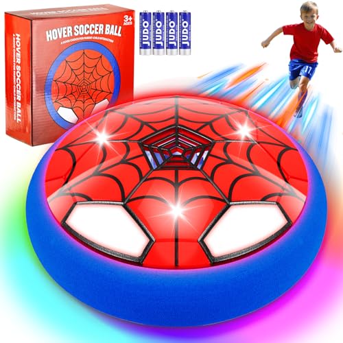 POPSVON Hover Soccer Ball,Fun Indoor Boys Toys 6-8 Years Old,Cool Stuff Sensory Autism Toddler Party Games Sport Toys with Cool LED Light,Birthday Gifts for Kids Boys Girls Age 3 4 5 6 7 8 9 10 11 12