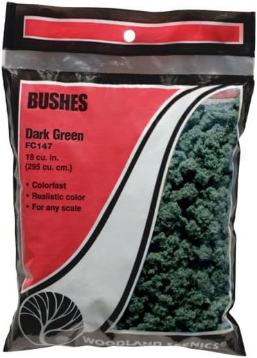 Dark Green Bushes Clump-Foliage Woodland Scenics
