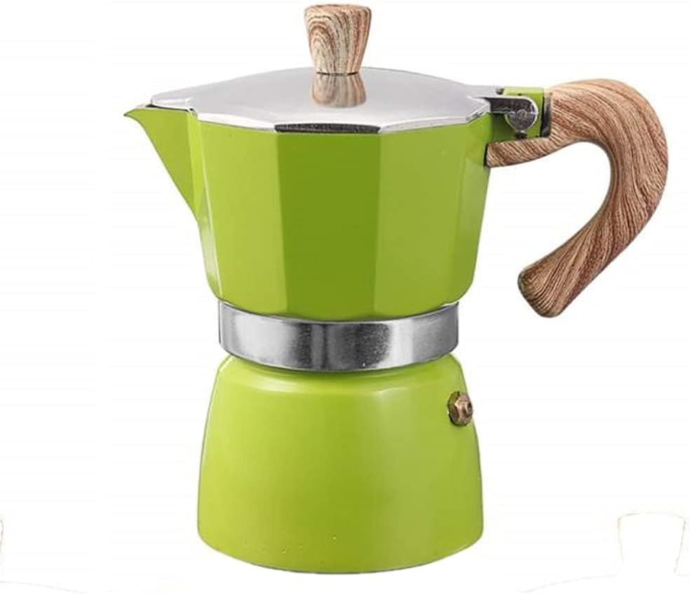 Mocha Latte Coffee Maker Moka Espresso Aluminum Mug Octagonal Percolator Pot Stovetop Coffee Maker(Gray)