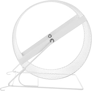 Hamster Exercise Wheel- Metal Hamster Wheel Hamster Running Wheels, Wire Mesh Gerbil Wheel Running Hamster Toy with Bracket, Silent Jogging Wheel for Small Animal Hamsters Squirrel
