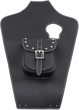 Motorcycle Black Artificial Leather Tank Cap Panel Bag For Yamaha Virago 750 XV750 XV1100