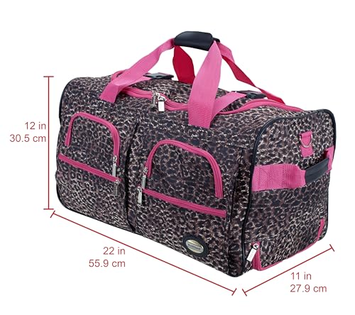 Image of Rockland Rolling Duffel Bag, Black, 22 inch