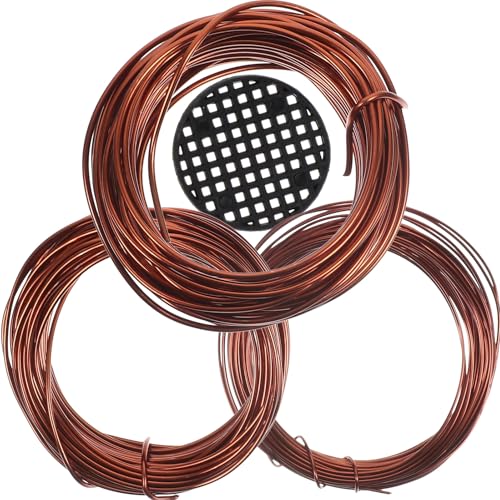 Hemobllo Kit De Fil De Fer Pour Bonsaï Et Plantes Grimpantes, Fil D’aluminium 10 m Couleur Cuivre Ancien, Flexible Et Résistant Pour Modelage Diy Jardinage, Formation Et Soutien Des Branches