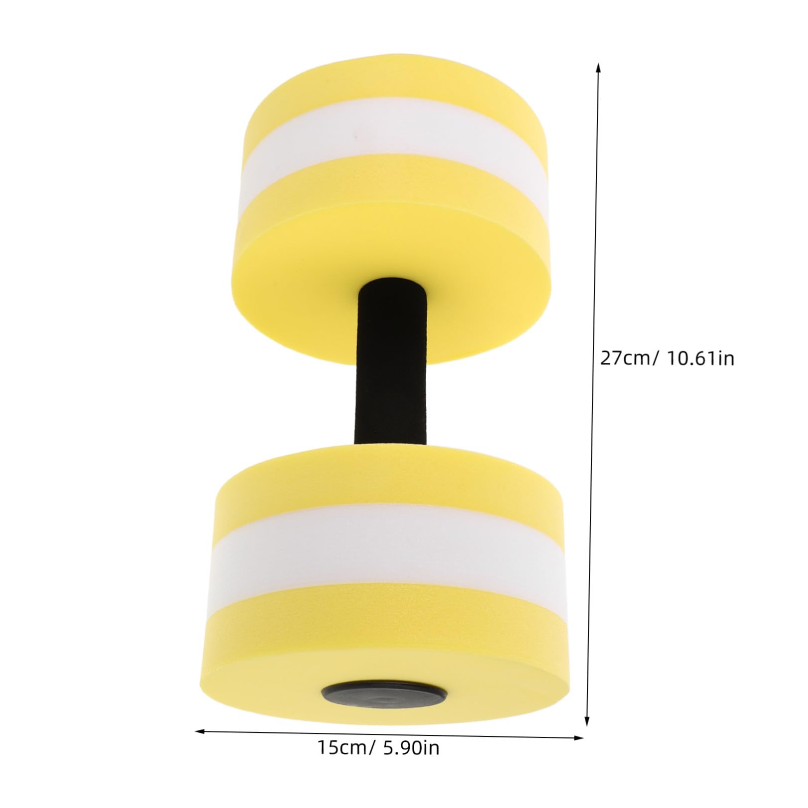 Zerodeko Haltères pour Exercices Aquatiques en Eva Légères et Flottantes, Lot 2 Pièces Jaune et Blanc, Accessoires Piscine Aquagym pour Tonification Musculaire et Remise