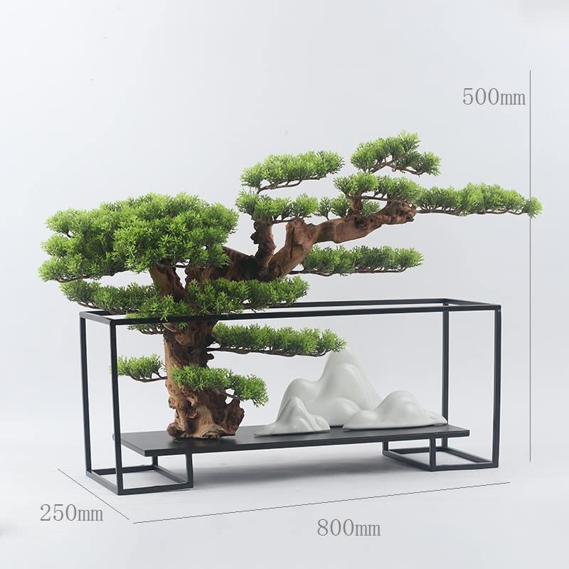 RENSLAT Piante Verdi Bonsai Soggiorno Portico Mobile TV Arredamento for la casa Decorazioni morbide (Color : A, Size : As Shown in The Figure) - Image 3