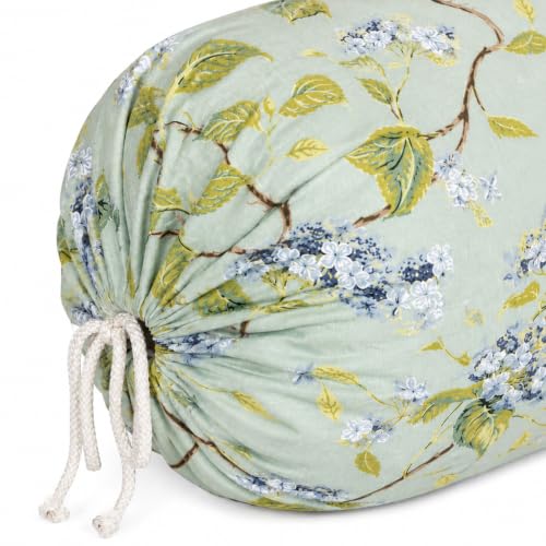 Image of Clasiko Cotton Bolster Covers Set of 2, Morning Mist, Standard Size