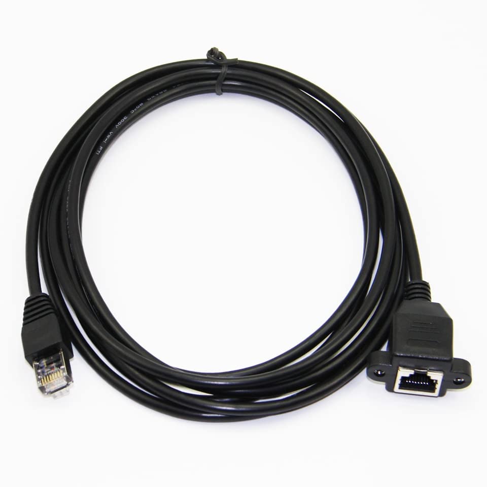 H-its Kabel : ( 500 CM / 5 Meters LAN Network Adapter Male To Female Screw Extension Cable - RJ45 Extender Screw Mount Cable Shielded Connector - 5 Meters For Home PC Laptop Desktop Industrial Usage (B0B27JQBS3) Amazon Price History, Amazon Price Tracker
