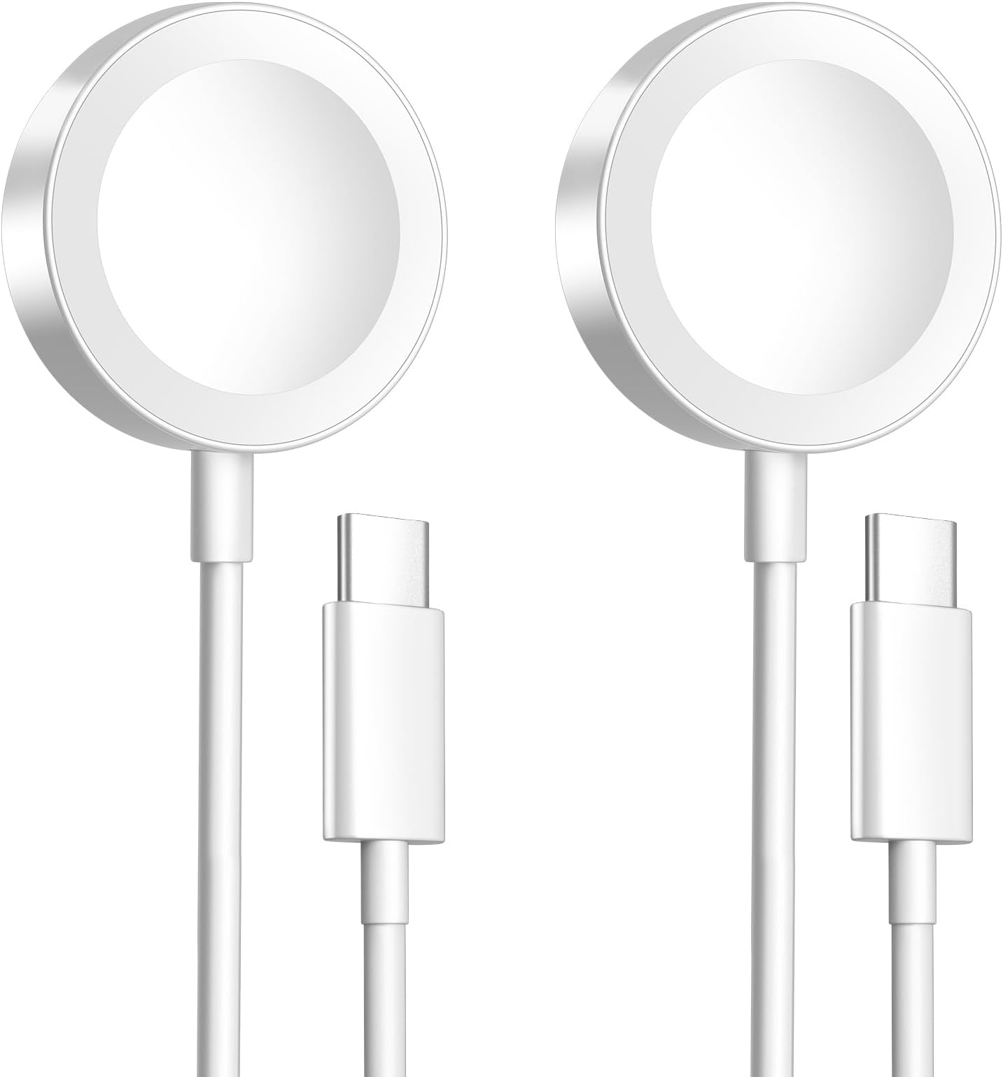 2 Pack,Magnetic Charging Cable for Apple Watch Charger,[USB C Port] Wireless Charger Coaxial Cables Compatible with iWatch Series Ultra2/Ultra/8/7/6/SE/SE2/5/4/3/2[3.3FT/1M],White
