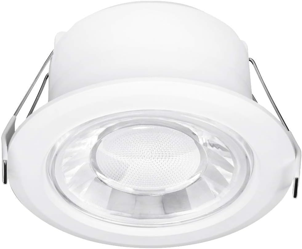 Aurora Enlite Spryte™ 10W Fixed Integrated IP44 Dimmable Round OR Square LED Downlight - Daylight White 6400k 1100 lumens 82-90mm Cutout