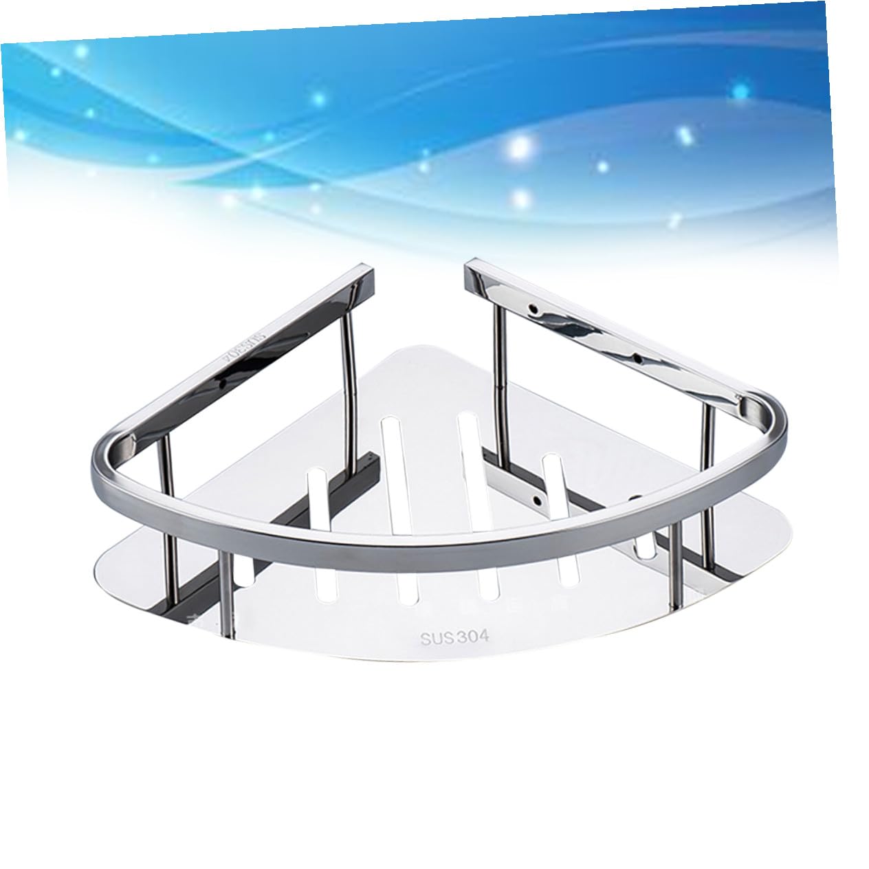 Estante de Baño de Acero Inoxidable Triángulo Capa Estantería de Esquina Resistente para Almacenamiento Ducha y Cocina Diseño Desmontable para Optimizar Espacio Paredes