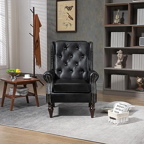 Sillón Plegable Acabado Botones Negro miniatura 3