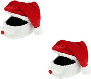 FAVOMOTO Cobrir 2 Peças Chapéu De Capacete De Natal Motos Para Adultos Capacetes Para Adultos Atv Chapéus Ao Ar Livre Capacete De Chapéu Capacete De Chapéu De Natal Capa De Capacete De