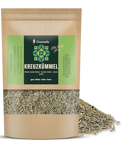 Gourmetia Kreuzkümmel Cumin ganz 500g, Kreuzkümmelsamen aus traditionellem Anbau - 100% naturbelassen - Kümmel Tee