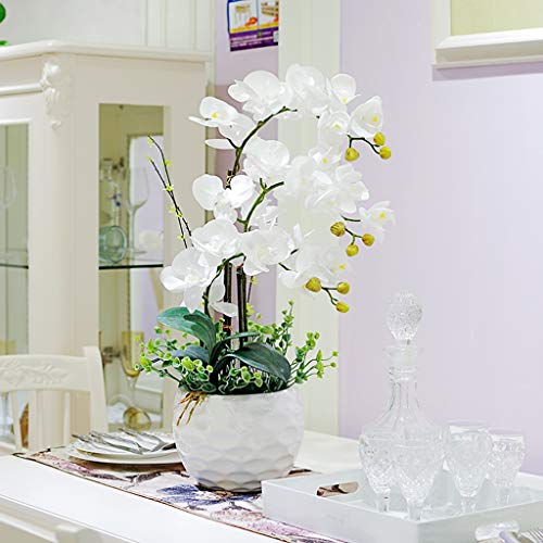 Phalaenopsis artificiel blanc pour table de mariage et bureau élégant