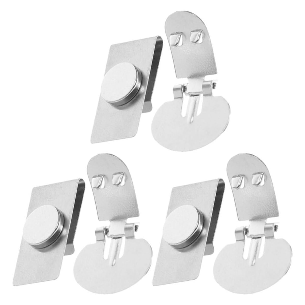Pinzas de corbata de acero inoxidable magnéticas que eliminan agujeros 8