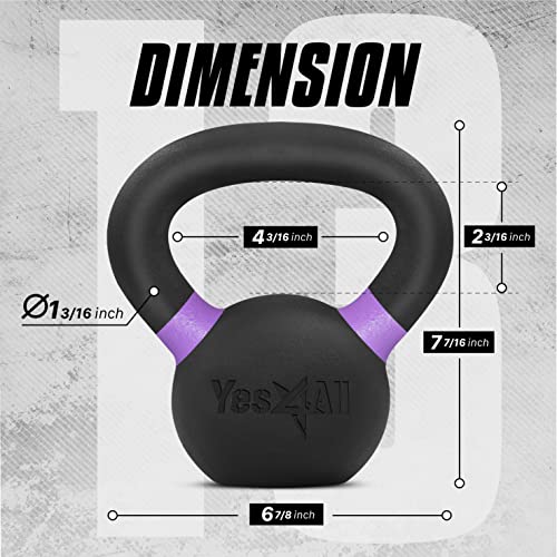 Powder Coat Kettlebell - Cast Iron - 6 KG / 13 LB - Image 3