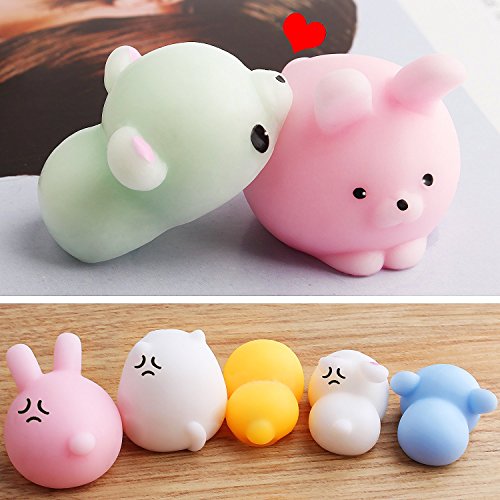 Outee 16 Pcs Mochi Animals Toys Lovely Squishies Mochi Cat Stress Relief Toys Mochi Animals Toys Mini Animals Cat Easter Gifts #TOP7