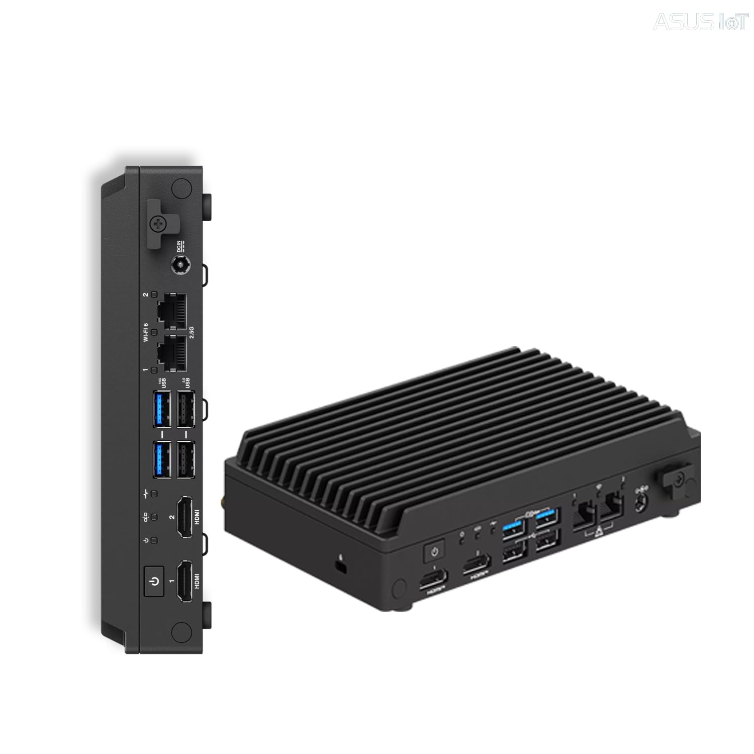 ASUS NUC 13 Rugged Fanless Mini PC for IoT Edge Deployment, Intel N50 Processor, 64GB eMMC, Compact Durable Design, Expandable I/O, Dual LAN, Wi-Fi 6E, Business & Industrial Embedded Edge Computer