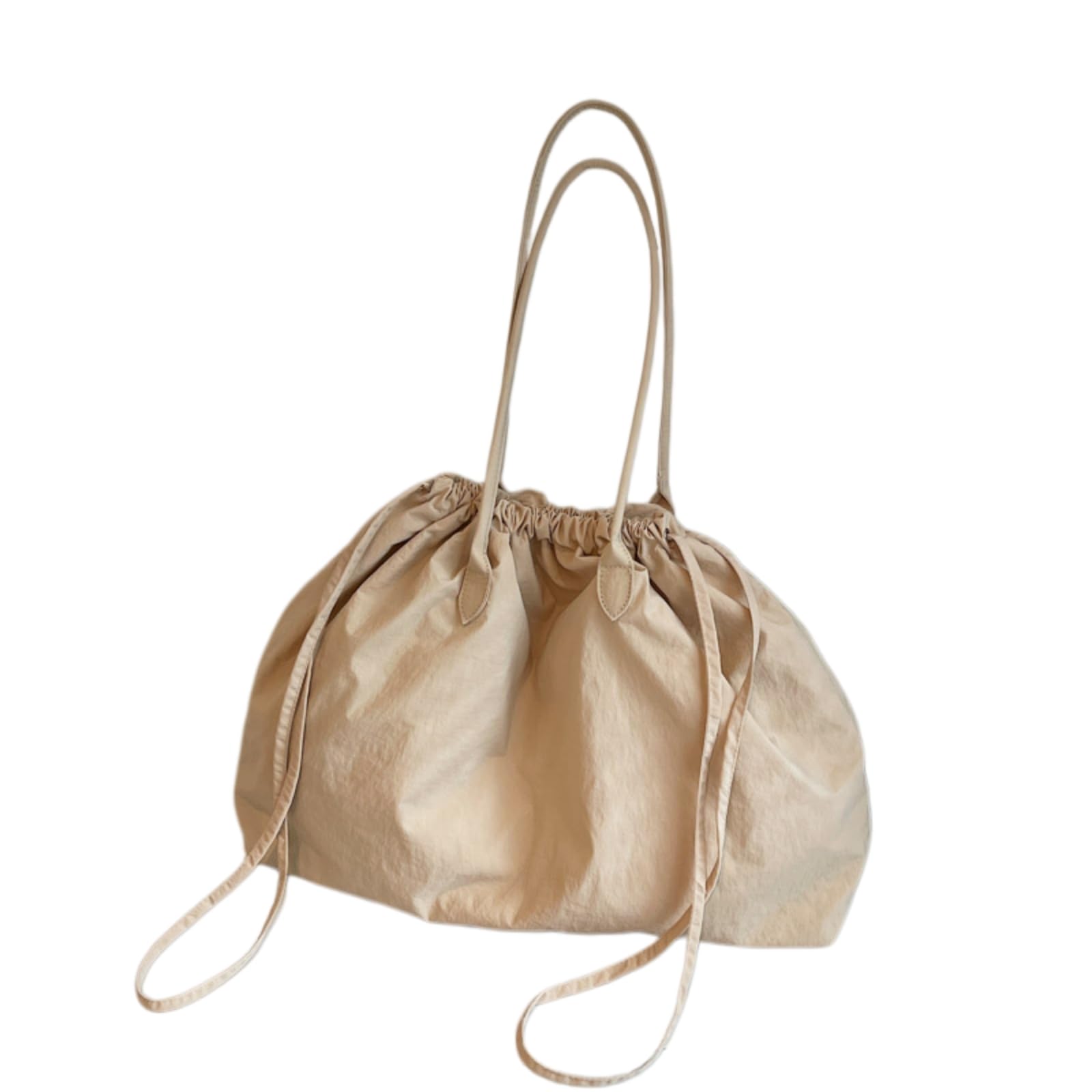 Sac seau cordon en nylon kaki grand format pour femme active et pratique