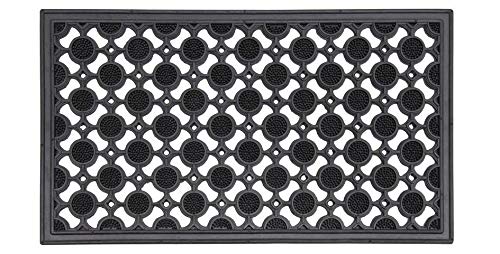 SrS Rugs® Rubber Mats Outdoor Entrance Non Slip Anti Fatigue Drainage Holes (Rubber Elipses, 40cm x 70cm) — image 1
