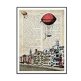Nacnic Lámina Ciudad de GERONA. con la Historia DE GERONA. Poster tamaño A4 Impreso en Papel