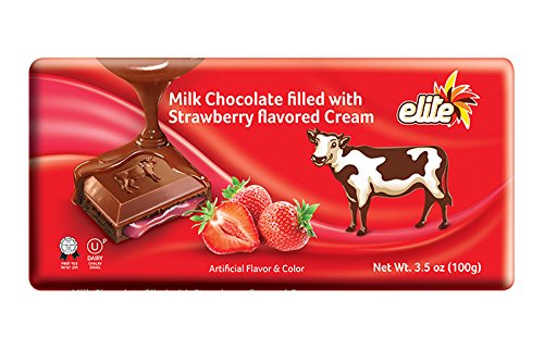 Elite Milk Chocolate Filled With Strawberry Cream KFP 3.5 Oz. Pk Of 3.