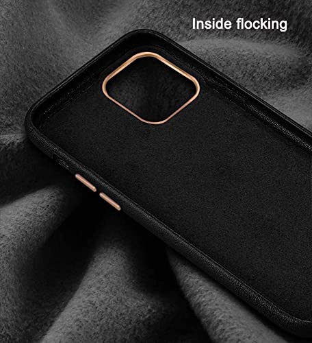 Coque iPhone 12 Pro marron litchi anti-choc évite les rayures d'écran