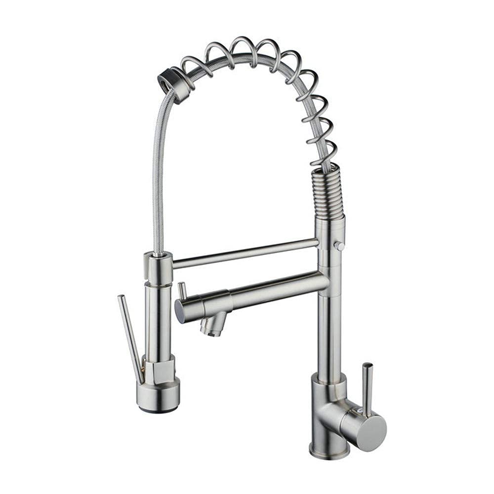 Grifo de cocina extraíble que soluciona la limpieza de fregaderos grandes con muelle