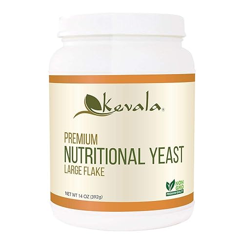 Kevala Nutricional Levadura deliciosa vegana condimentación bajo sodio sin OMG sin gluten y Kosher 14 onzas