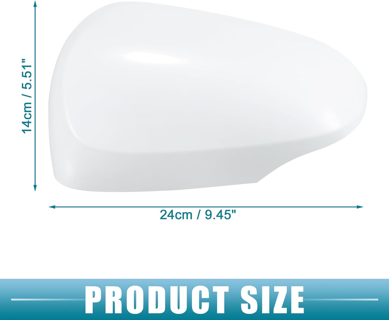 Rearview Mirror Cover Cap No.8794552170B3 Left Side Door Mirror Cover for Toyota Prius C 2012-2018 ABS Plastic White