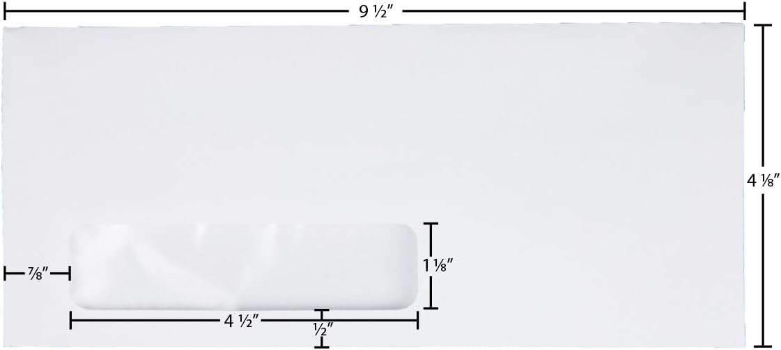 Quality Park Redi-Seal Envelope, Address Window, #10, Commercial Flap, Redi-Seal Adhesive Closure, 4.13 x 9.5, White, 500/Box