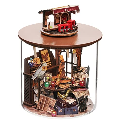 TOPBSFARNY 3d Stereoscopic Miniature Dollhouse Kit Assembling Toys DIY Model Wooden Furniture for Valentine's Day Creative Gifts (Time Magic)