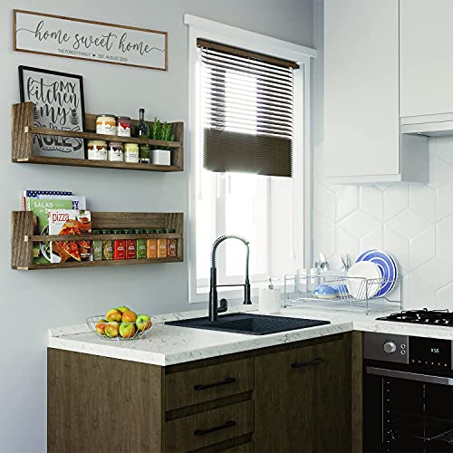 Brightmaison Polynez 30" Floating Shelves For Wall Decor & Nursery Book Shelves, Kids Bookshelf For Wall Multiuse, Floating Book Shelves For Kids Room, Wall Shelf Set Of 2 Brown Wood #TOP4