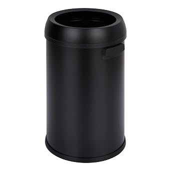 GlowSol Round Stainless Steel Trash Can with Swing Lid, 65l/17.2 Gallon Garbage Can Rubbish Bin for Home Kitchen Office Restaurant Outdoor n